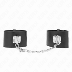 Comprar KINK - MUÑEQUERAS FIJAS CON CADENA 30 CM Y CIERRE CANDADO NEGRO AJUSTABLE 16-23 CM X 5.5 CM al mejor precio - Envíos Discretos