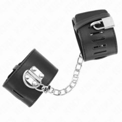 Comprar KINK - MUÑEQUERAS FIJAS CON CADENA 30 CM Y CIERRE CANDADO NEGRO AJUSTABLE 16-23 CM X 5.5 CM al mejor precio - Envíos Discretos