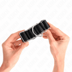 Comprar KINK - MUÑEQUERAS FINAS EN FORMA DE BISAGRA NEGRO AJUSTABLE 16-22 CM X 3.5 CM al mejor precio - Envíos Discretos
