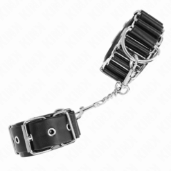 Comprar KINK - MUÑEQUERAS FINAS EN FORMA DE BISAGRA NEGRO AJUSTABLE 16-22 CM X 3.5 CM al mejor precio - Envíos Discretos