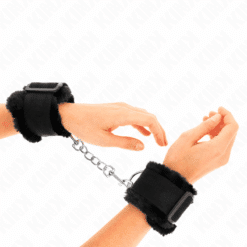Comprar KINK - MUÑEQUERAS FORRADA NEGRO AJUSTABLE 17-31 CM X 7 CM al mejor precio - Envíos Discretos