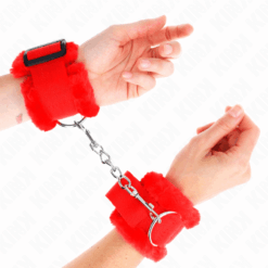 Comprar KINK - MUÑEQUERAS FORRADA ROJO AJUSTABLE 17-31 CM X 7 CM al mejor precio - Envíos Discretos