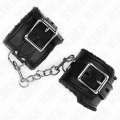 Comprar KINK - MUÑEQUERAS FORRADAS NEGRO CON CORREA NEGRO AJUSTABLE 20-29 CM X 5.5 CM al mejor precio - Envíos Discretos
