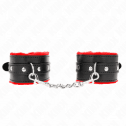 Comprar KINK - MUÑEQUERAS FORRADAS PREMIUM ROJO CON CORREA NEGRO AJUSTABLE 17-29 CM X 6 CM al mejor precio - Envíos Discretos