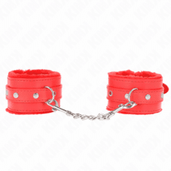 Comprar KINK - MUÑEQUERAS FORRADAS PREMIUM ROJO CON CORREA ROJO AJUSTABLE 17-29 CM X 6 CM al mejor precio - Envíos Discretos