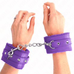 Comprar KINK - MUÑEQUERAS FORRADAS PREMIUM VIOLETA CON CORREA VIOLETA AJUSTABLE 17-29 CM X 6 CM al mejor precio - Envíos Discretos