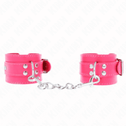 Comprar KINK - MUÑEQUERAS FUCSIA CON DETALLES EN FUCSIA AJUSTABLE 20-28 CM X 5.5 CM al mejor precio - Envíos Discretos