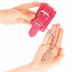 Comprar KINK - MUÑEQUERAS FUCSIA CON DETALLES EN FUCSIA AJUSTABLE 20-28 CM X 5.5 CM al mejor precio - Envíos Discretos