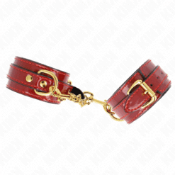 Comprar KINK - MUÑEQUERAS JOANNA ANGEL ROJO AJUSTABLE CON CADENA DORADO 16.5-26 CM X 4 CM al mejor precio - Envíos Discretos