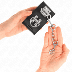 Comprar KINK - MUÑEQUERAS MULTIPOSICIÓN CON CIERRE CANDADO NEGRO AJUSTABLE 16-23 CM X 5.5 CM al mejor precio - Envíos Discretos