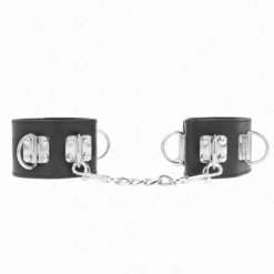 Comprar KINK - MUÑEQUERAS MULTIPOSICIÓN CON CIERRE CANDADO NEGRO AJUSTABLE 16-23 CM X 5.5 CM al mejor precio - Envíos Discretos