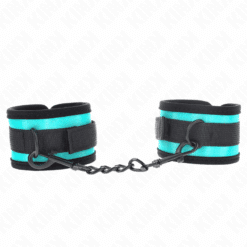 Comprar KINK - MUÑEQUERAS NEGRO-AZUL AJUSTABLE 18-32 CM X 5 CM al mejor precio - Envíos Discretos