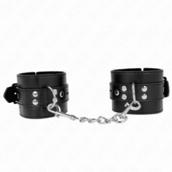 Comprar KINK - MUÑEQUERAS NEGRO CON CORREA NEGRO AJUSTABLE 17-28 CM X 6 CM al mejor precio - Envíos Discretos