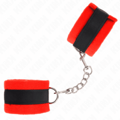 Comprar KINK - MUÑEQUERAS PARA PRINCIPIANTES NEGRO-ROJO 30 X 7 CM al mejor precio - Envíos Discretos