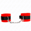 Comprar KINK - MUÑEQUERAS PARA PRINCIPIANTES NEGRO-ROJO 30 X 7 CM al mejor precio - Envíos Discretos