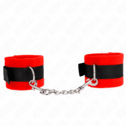 Comprar KINK - MUÑEQUERAS PARA PRINCIPIANTES NEGRO-ROJO 30 X 7 CM al mejor precio - Envíos Discretos