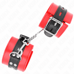 Comprar KINK - MUÑEQUERAS ROJO CON CORREA NEGRO AJUSTABLE 17-28 CM X 6 CM al mejor precio - Envíos Discretos