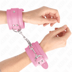 Comprar KINK - MUÑEQUERAS SENCILLAS ROSA AJUSTABLE 20-23 CM X 5.5 CM al mejor precio - Envíos Discretos