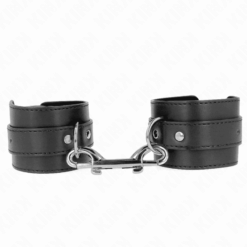 Comprar KINK - MUÑEQUERAS SIMPLES CON FILA DE REMACHES Y HEBILLA GRANDE NEGRO AJUSTABLE 17-28 CM X 5 CM al mejor precio - Envíos Discretos