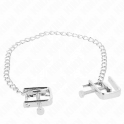 Comprar KINK - PINZAS PARA PEZONES COMPRESORA TORNILLO DE BANCO CON CADENA 30 CM al mejor precio - Envíos Discretos