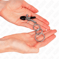 Comprar KINK - PINZAS PARA PEZONES CON 3 AROS 6 CM al mejor precio - Envíos Discretos
