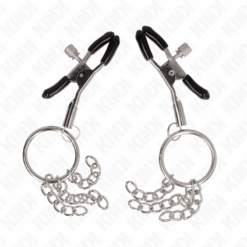 Comprar KINK - PINZAS PARA PEZONES CON ARO Y PEQUEÑAS CADENAS PLATEADO 6 CM al mejor precio - Envíos Discretos