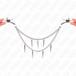 Comprar KINK - PINZAS PARA PEZONES CON CADENA DE PÚAS 30 CM al mejor precio - Envíos Discretos