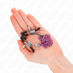 Comprar KINK - PINZAS PARA PEZONES CON CADENA VIOLETA 30 CM al mejor precio - Envíos Discretos
