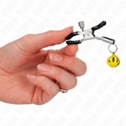 Comprar KINK - PINZAS PARA PEZONES CON CAMPANILLA DORADA 6 CM al mejor precio - Envíos Discretos