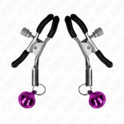Comprar KINK - PINZAS PARA PEZONES CON CAMPANILLA VIOLETA 6 CM al mejor precio - Envíos Discretos