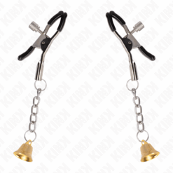 Comprar KINK - PINZAS PARA PEZONES CON COLGANTE DE CAMPANA DORADO 6 CM al mejor precio - Envíos Discretos