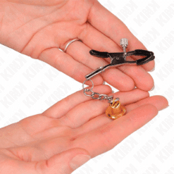 Comprar KINK - PINZAS PARA PEZONES CON COLGANTE DE CAMPANA DORADO 6 CM al mejor precio - Envíos Discretos
