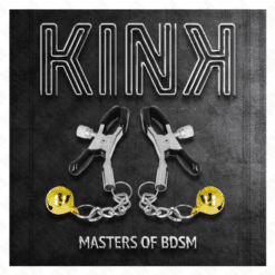 Comprar KINK - PINZAS PARA PEZONES CON COLGANTE DE CASCABEL DORADO 6 CM al mejor precio - Envíos Discretos