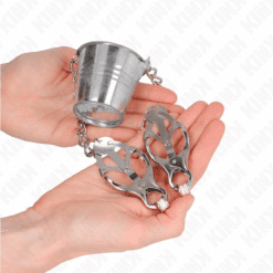 Comprar KINK - PINZAS PARA PEZONES CON CUBO PLATEADO al mejor precio - Envíos Discretos