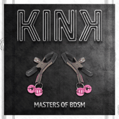 Comprar KINK - PINZAS PARA PEZONES CON DOBLE CAMPANILLA ROSA 6 CM al mejor precio - Envíos Discretos