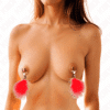 Comprar KINK - PINZAS PARA PEZONES CON PLUMA ROJO 7 CM al mejor precio - Envíos Discretos