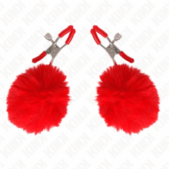 Comprar KINK - PINZAS PARA PEZONES CON POMPÓN ROJO 6 CM al mejor precio - Envíos Discretos