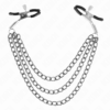 Comprar KINK - PINZAS PARA PEZONES CON TRIPLE CADENA NEGRO 20/23/28 CM al mejor precio - Envíos Discretos