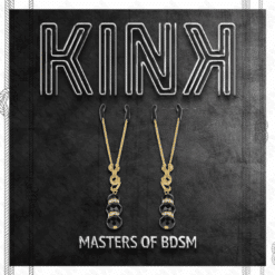 Comprar KINK - PINZAS PARA PEZONES DORADA FINA CON TRIPLE BOLA DE VIDRIO NEGRO 7 CM al mejor precio - Envíos Discretos