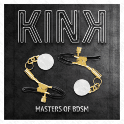 Comprar KINK - PINZAS PARA PEZONES DORADAS CON COLGANTE DE VIDRIO 6 CM al mejor precio - Envíos Discretos