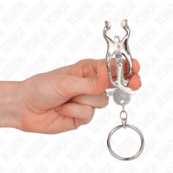 Comprar KINK - PINZAS PARA PEZONES ESTILO JAPONÉS CON AROS PLATEADO al mejor precio - Envíos Discretos