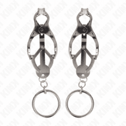 Comprar KINK - PINZAS PARA PEZONES ESTILO JAPONÉS CON AROS PLATEADO al mejor precio - Envíos Discretos