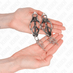 Comprar KINK - PINZAS PARA PEZONES ESTILO JAPONÉS CON CADENAS PLATEADO al mejor precio - Envíos Discretos