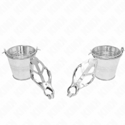 Comprar KINK - PINZAS PARA PEZONES ESTILO JAPONÉS CON CUBOS PLATEADO al mejor precio - Envíos Discretos