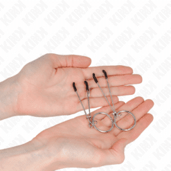 Comprar KINK - PINZAS PARA PEZONES FINA CON ARO PLATEADO 7 CM al mejor precio - Envíos Discretos