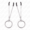 Comprar KINK - PINZAS PARA PEZONES FINA CON ARO PLATEADO 7 CM al mejor precio - Envíos Discretos
