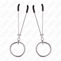 Comprar KINK - PINZAS PARA PEZONES FINA CON ARO PLATEADO 7 CM al mejor precio - Envíos Discretos