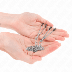 Comprar KINK - PINZAS PARA PEZONES FINA CON CADENA GRUESA 30 CM al mejor precio - Envíos Discretos