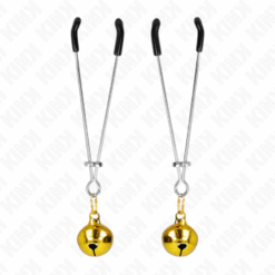 Comprar KINK - PINZAS PARA PEZONES FINA CON CASCABEL DORADO 7 CM al mejor precio - Envíos Discretos