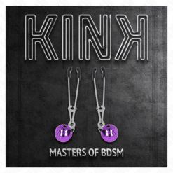 Comprar KINK - PINZAS PARA PEZONES FINA CON CASCABEL VIOLETA 7 CM al mejor precio - Envíos Discretos